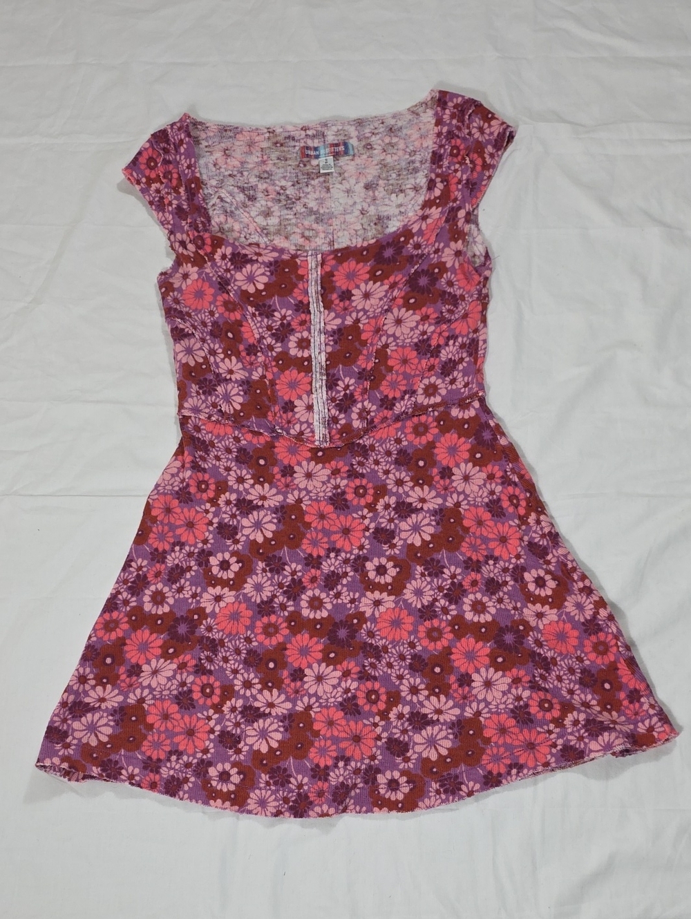 Urban Outfitters Juliette Seamed Floral Mini Dress